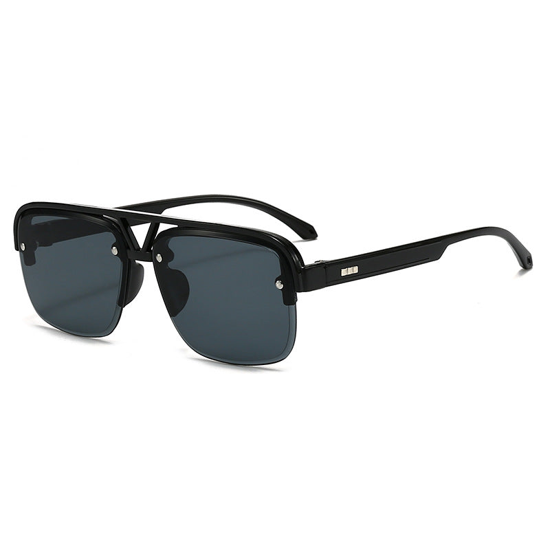 Damen modische quadratische Sonnenbrille mit transparentem Rahmen Karnz