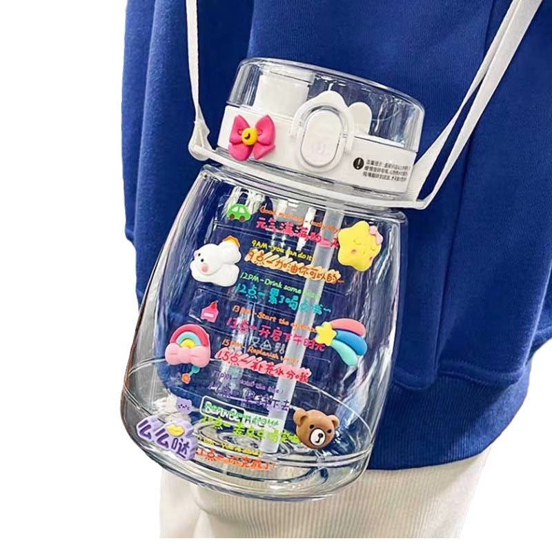 Damen Kinder-Trinkflasche mit abnehmbaren Tragegurt Karnz