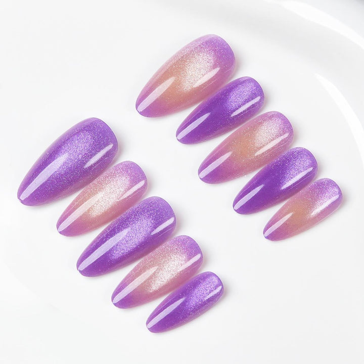 Glitter Ombre Druck-Nägel