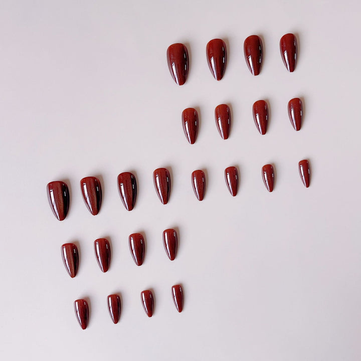 Kunstnagelset mit elegantem Ombre-Effekt und schimmernden Akzenten Karnz