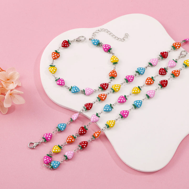 Verspielt Erdbeer Charm Armband Karnz