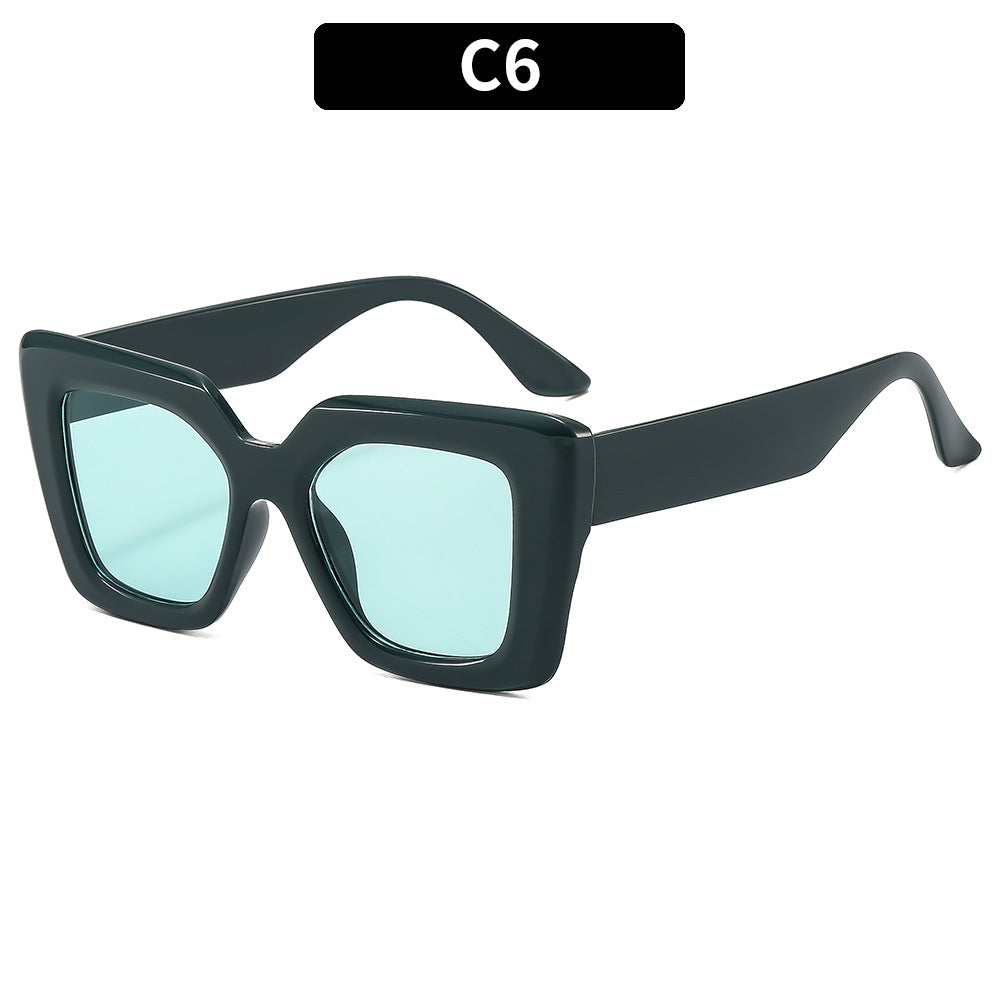 Geometrische Quadratische Rahmen Sonnenbrille