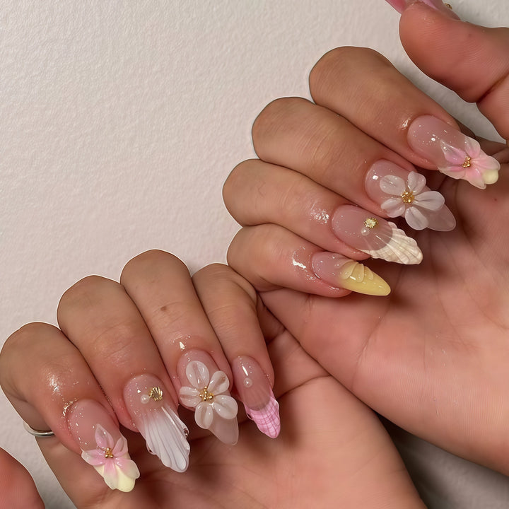 Premium Floral 3D Nagelkunstverlängerungen Karnz