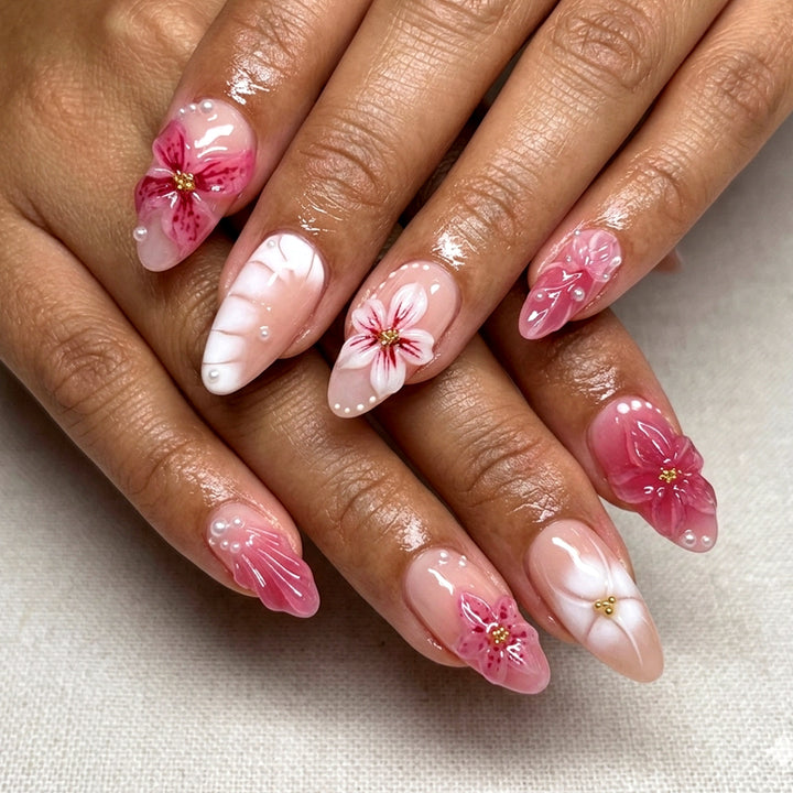 Premium Press-On Nail Art Kit mit Zubehör