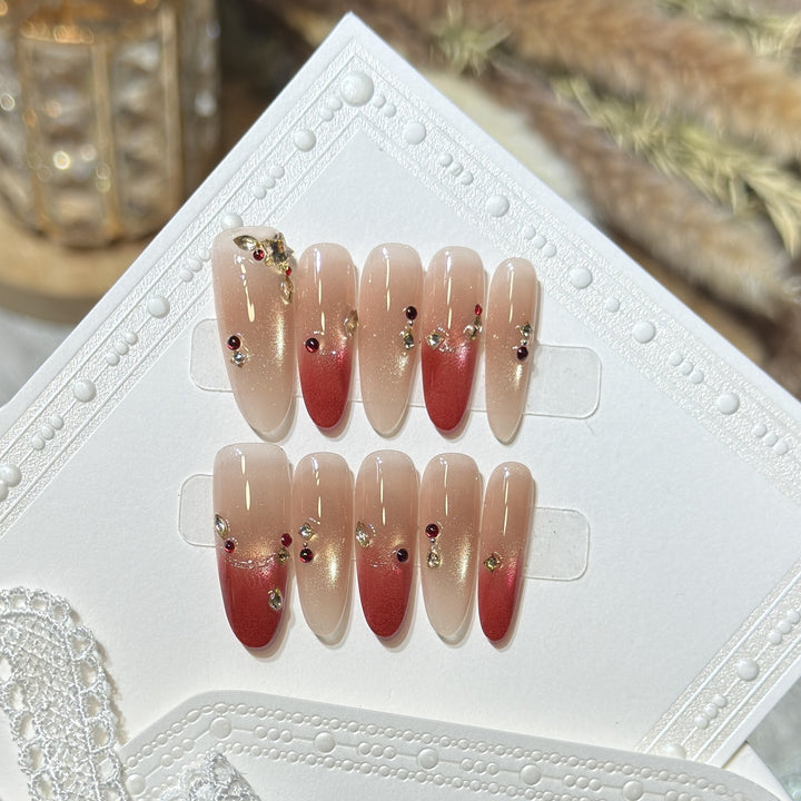 Dekorative Press-On Nagelspitzen Set