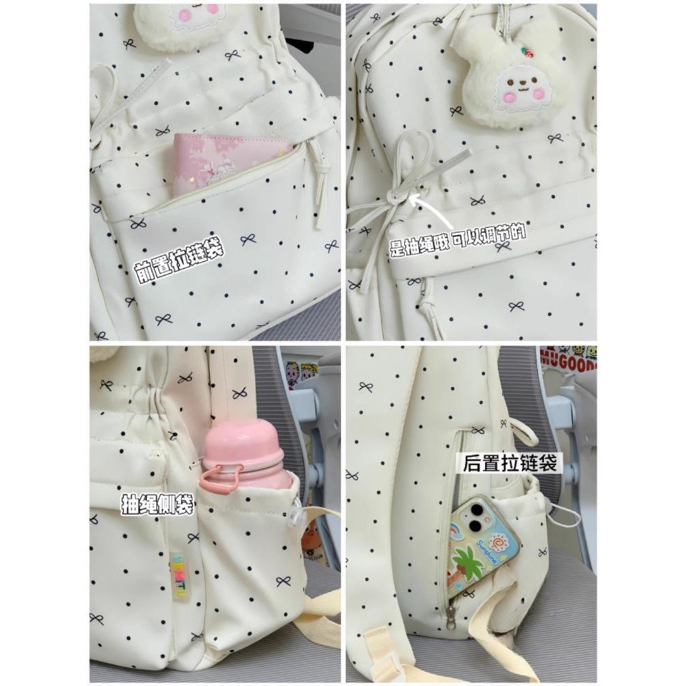 Stylische Polka Dot Freizeit Rucksack Karnz