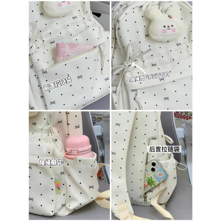 Stylische Polka Dot Freizeit Rucksack Karnz
