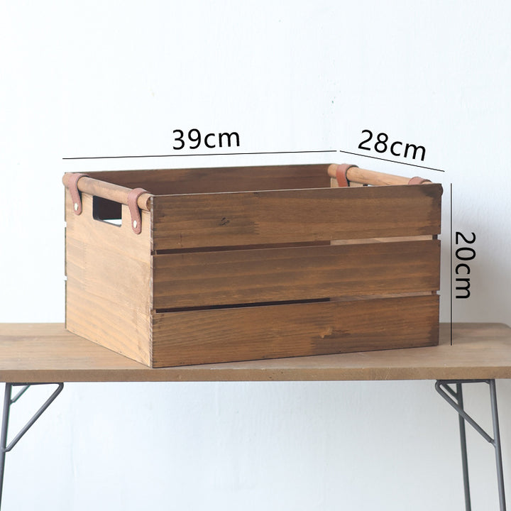 Robuster Aufbewahrungskorb aus Holz Karnz