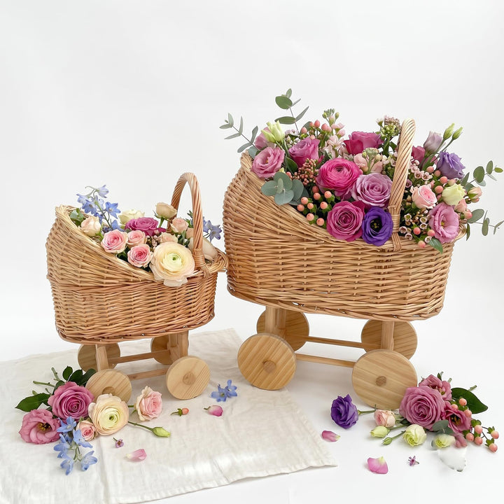 Verspielter Blumenkorb Auf Rollen Karnz
