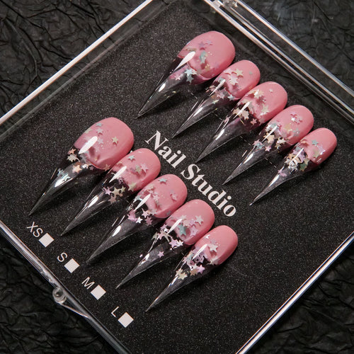 Starry Glamour Stiletto Press-On Nägel