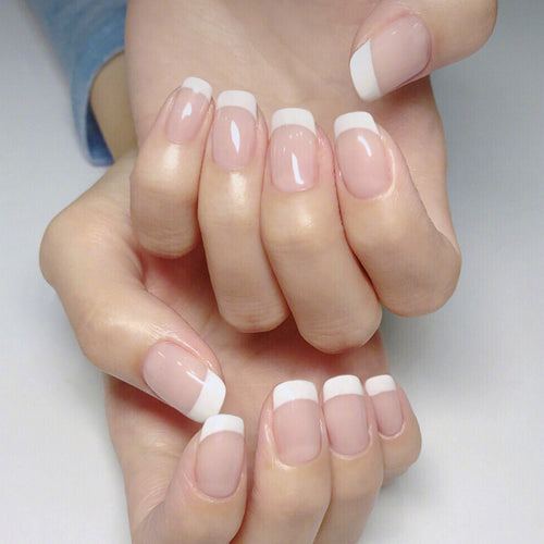 Premium French Tip Press-On Nail Art Karnz
