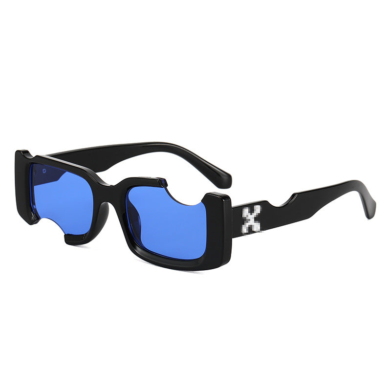 Damen exklusive modische Sonnenbrille mit futuristischem Design Karnz