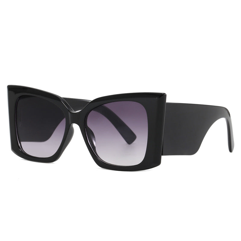 Damen modische Oversized-Sonnenbrille mit geometrischem Rahmen Karnz