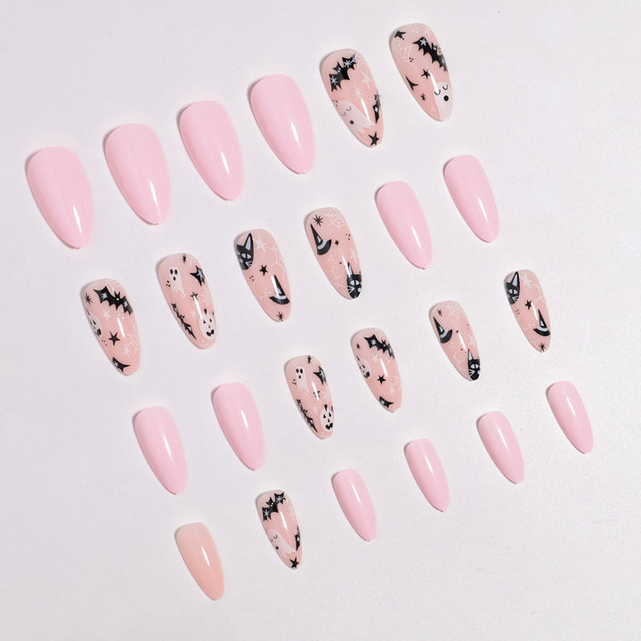 Künstlerisches Halloween-Themen Press-On Nageldesign Karnz