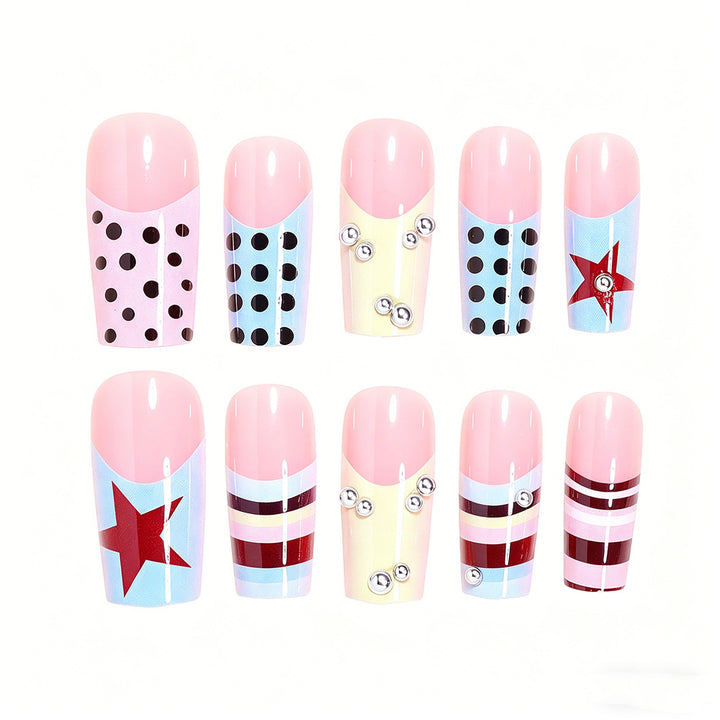 Abstract Design Press-On Nail Art Tips Karnz