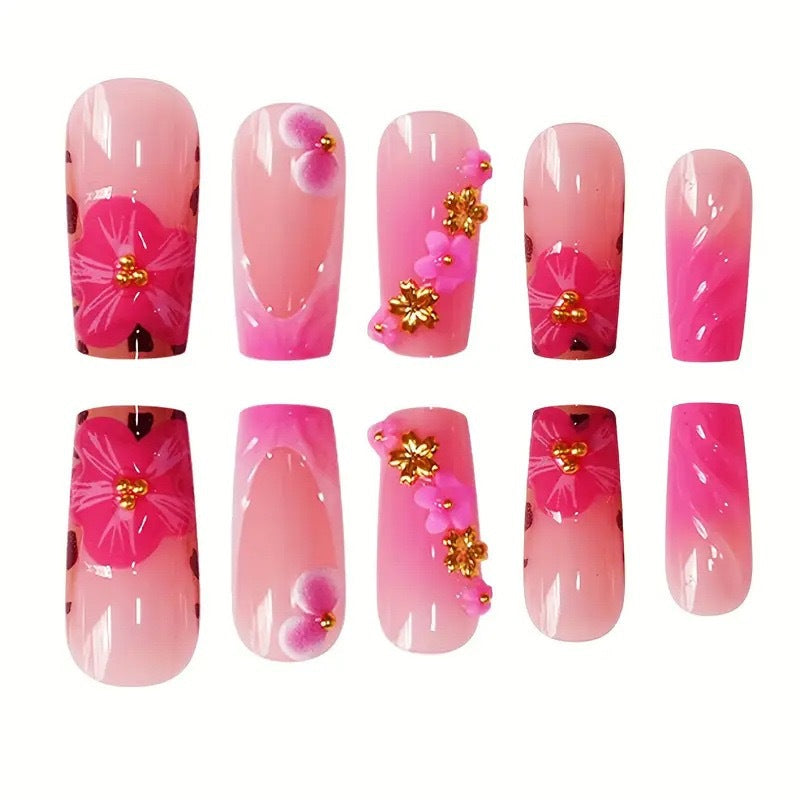 Florale Acryl-Nagelkunst-Verstärkungen Karnz