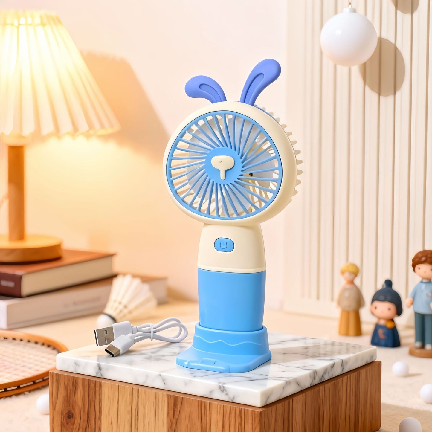 Damen Tragbarer Handventilator mit niedlichem Hasenmotiv Karnz