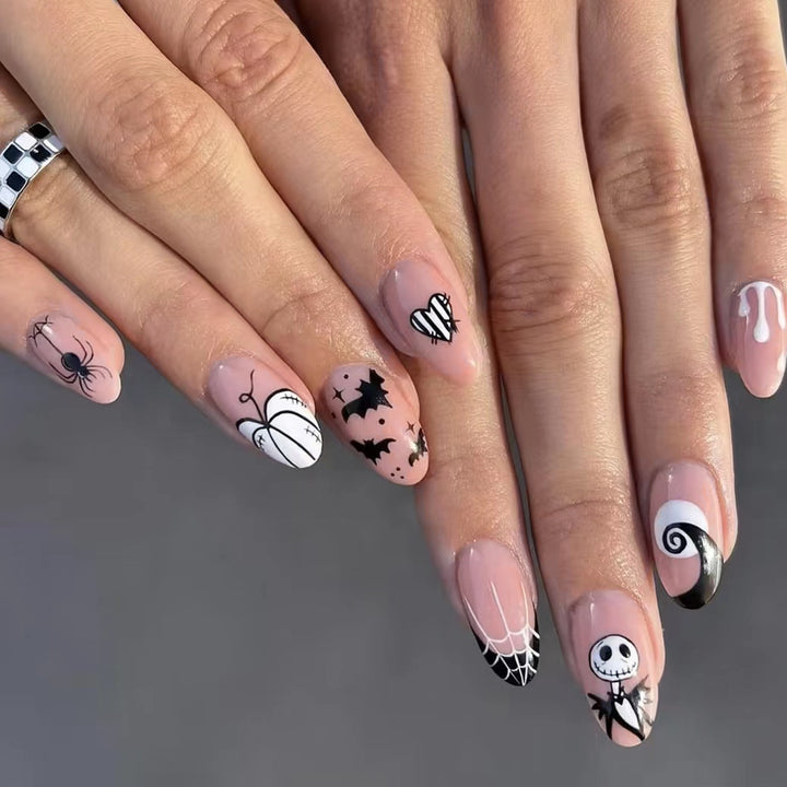 Halloween-Themen Artikulierte Press-On Nagel Set Karnz