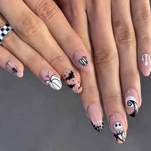 Halloween-Themen Artikulierte Press-On Nagel Set Karnz