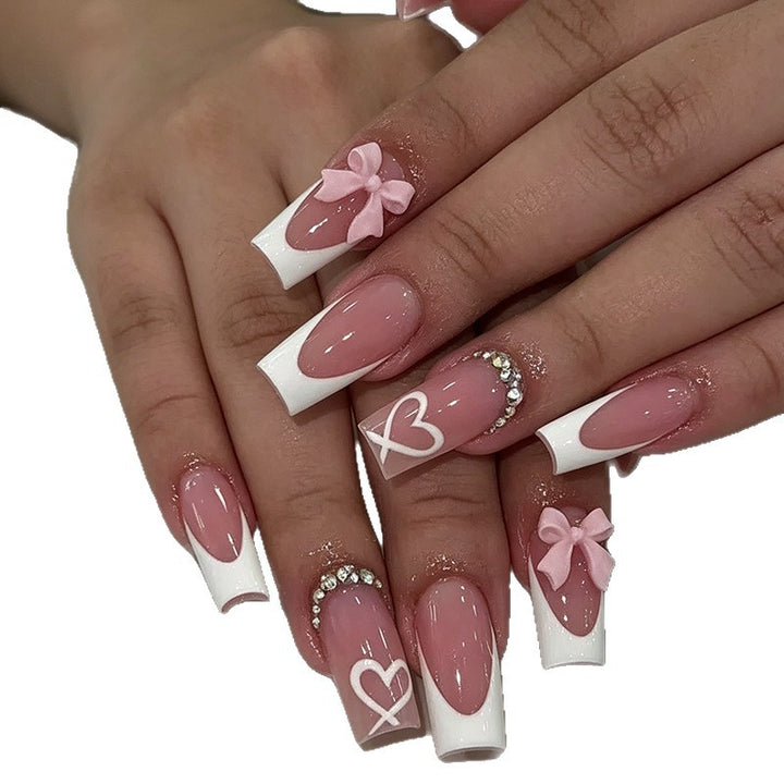 Dekoratives Herzdesign Acryl-Nagelverlängerungen Karnz