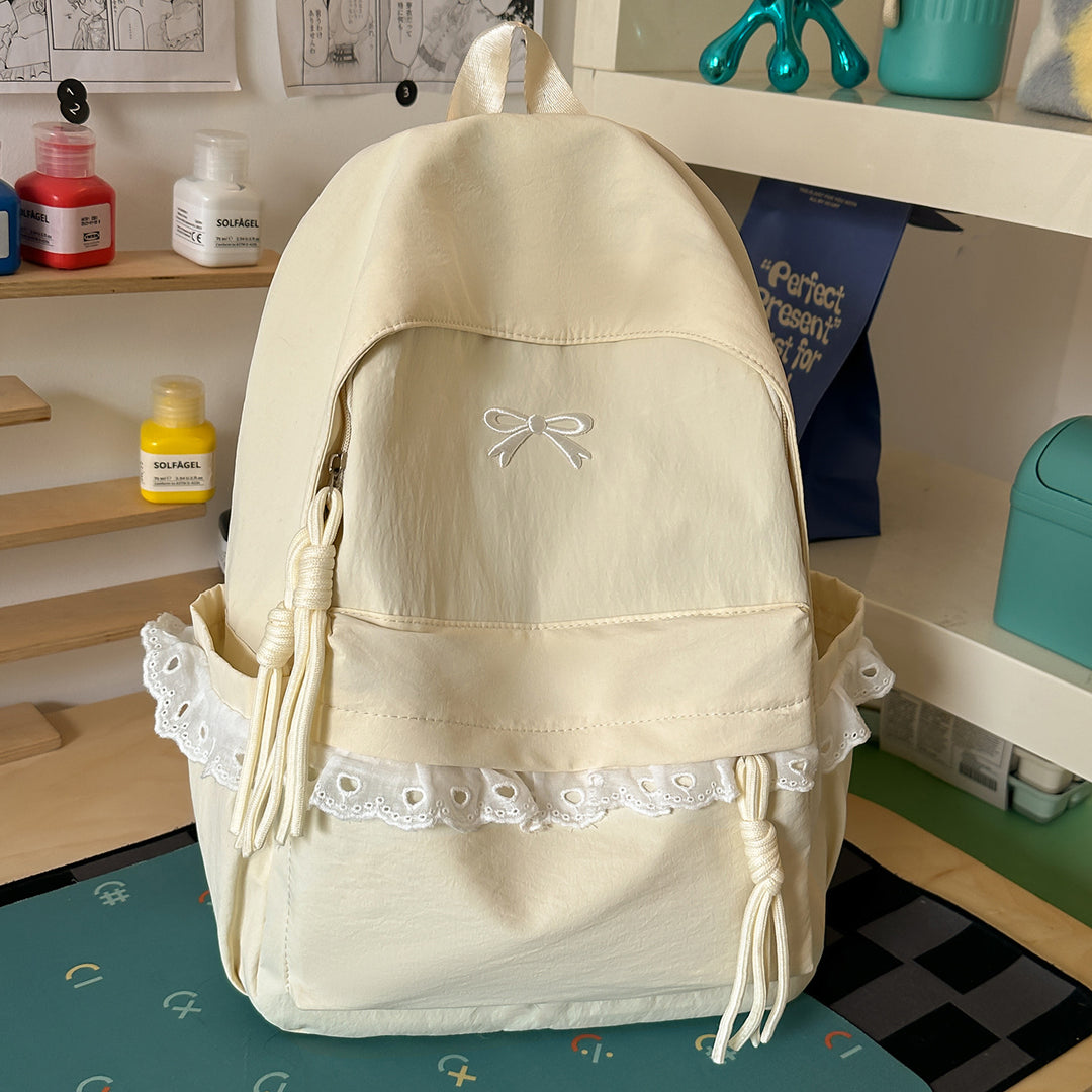 Stilvoller Bestickter Rucksack mit Schleifenakzent Karnz