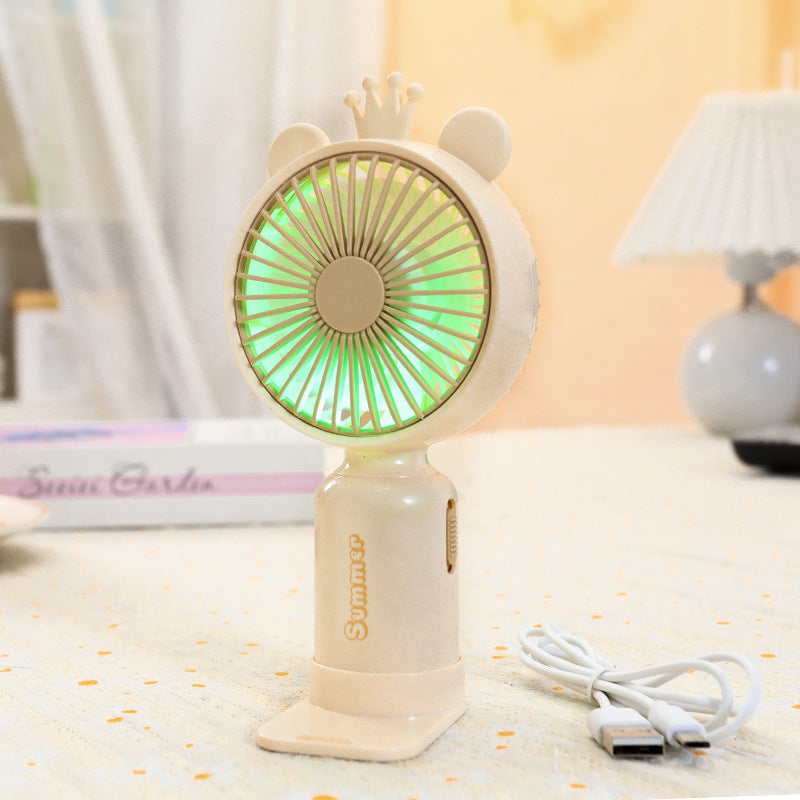 Damen Tragbarer LED-Handventilator im kreativen Tierdesign Karnz
