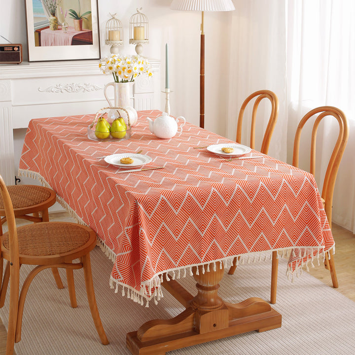 Texturiertes Chevron-Muster Tischdecke