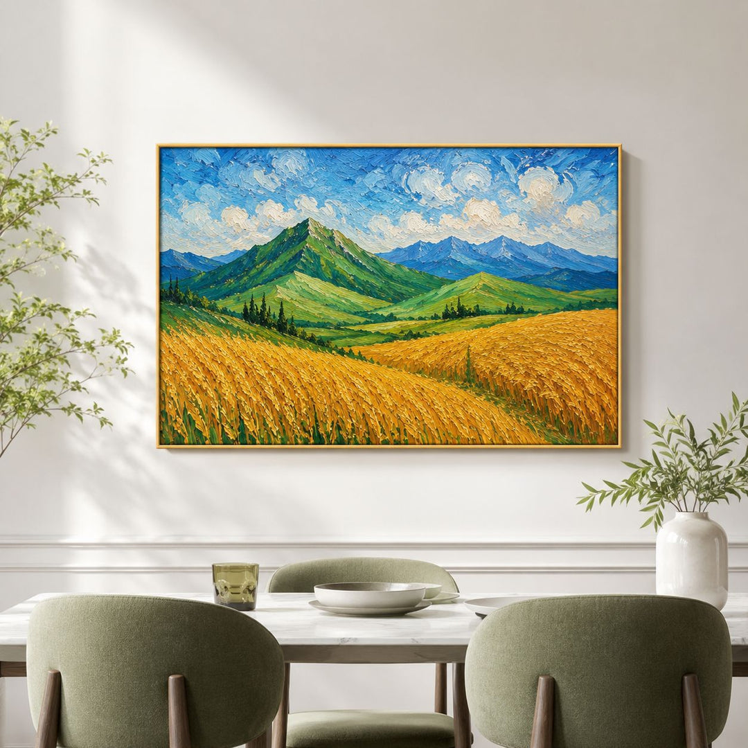Berglandschaft-Leinwand-Wandkunst für Innenräume