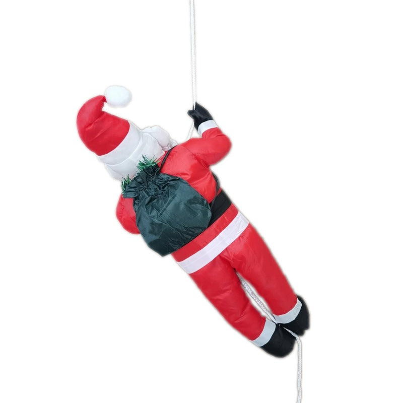 Aufblasbare Weihnachtsmann Figur auf Leiter