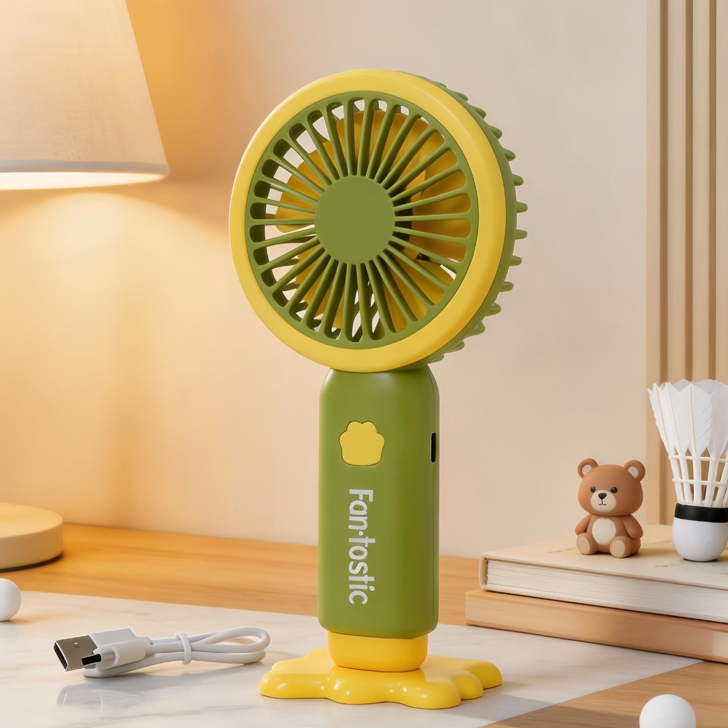 Damen Tragbarer Mini-Ventilator mit Sprühfunktion und USB-Ladeoption Karnz