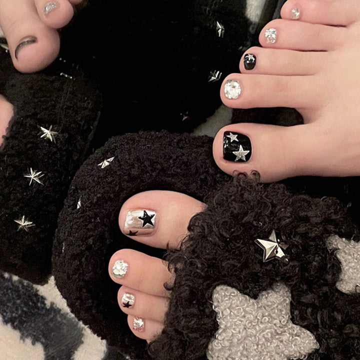 Sternen-Themen Nagelkunst Verlängerungen