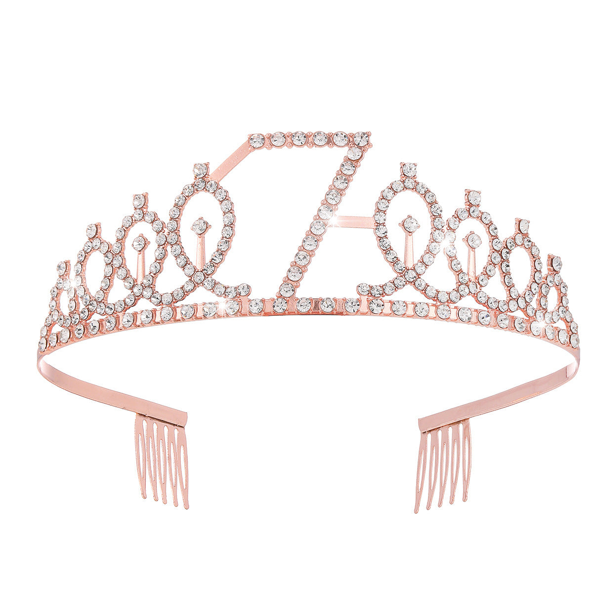 Damen Kristallverzierte Tiara mit elegantem Design Karnz
