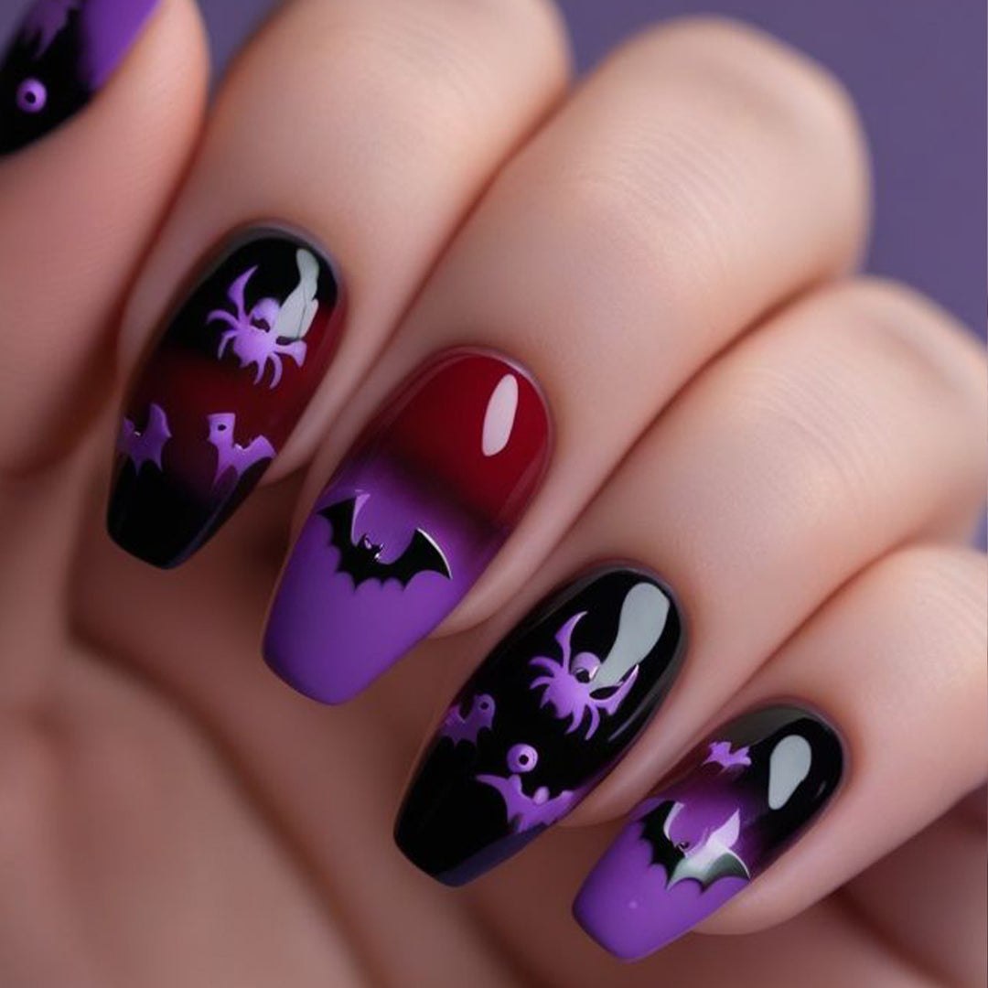 Halloween-Themen 3D Gothik Nagelkunst Set Karnz