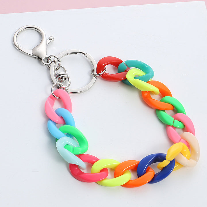 Bunter Ketten-Schlüsselanhänger Halter Karnz