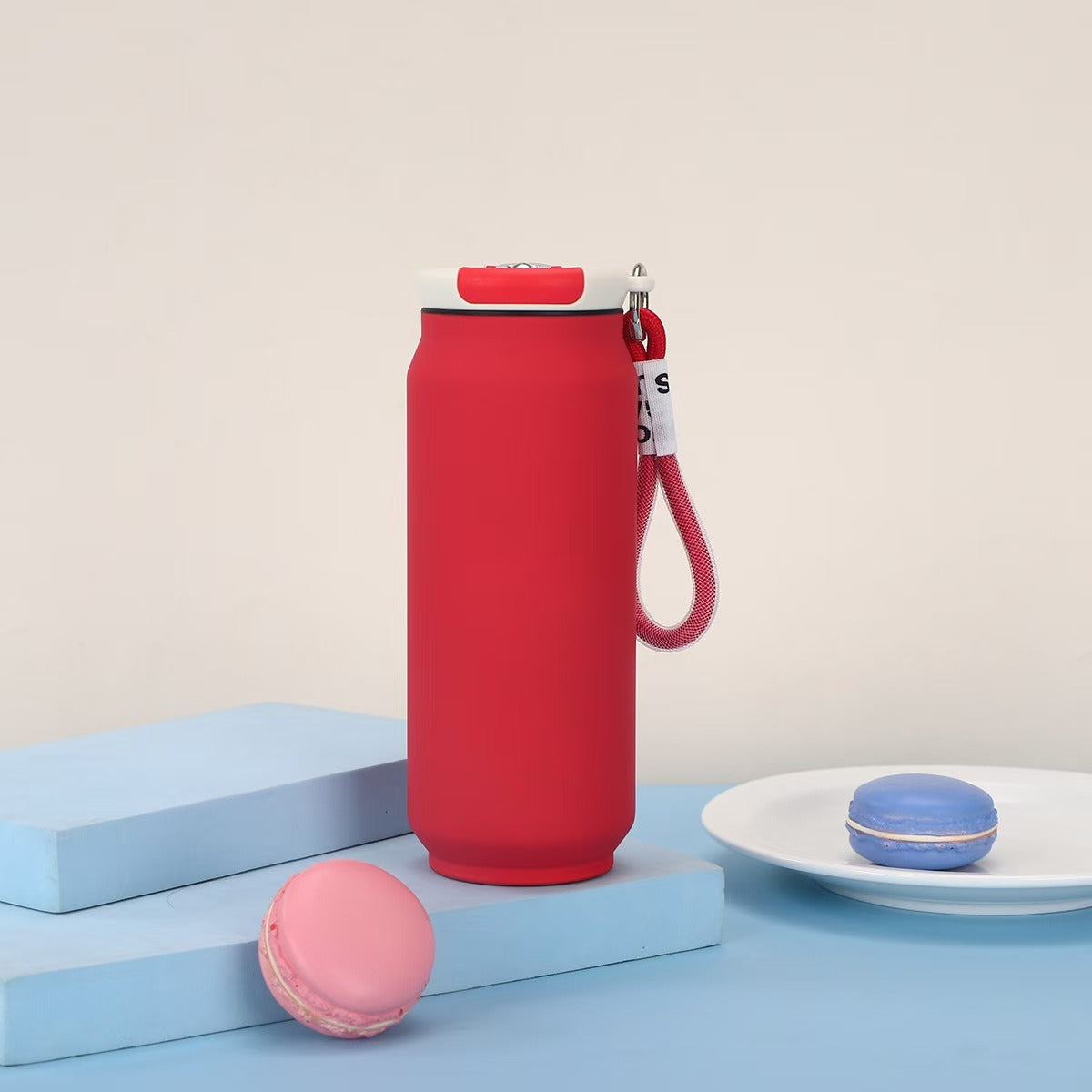 Damen isolierte Wasserflasche mit praktischem Tragegriff Karnz