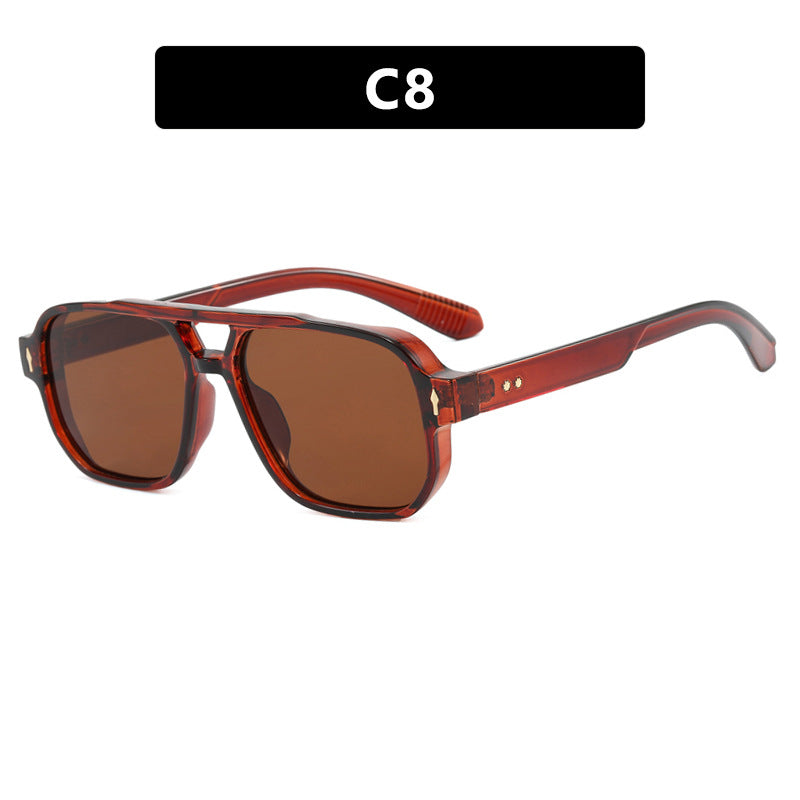 Damen modische quadratische Sonnenbrille mit luxuriösen Details Karnz