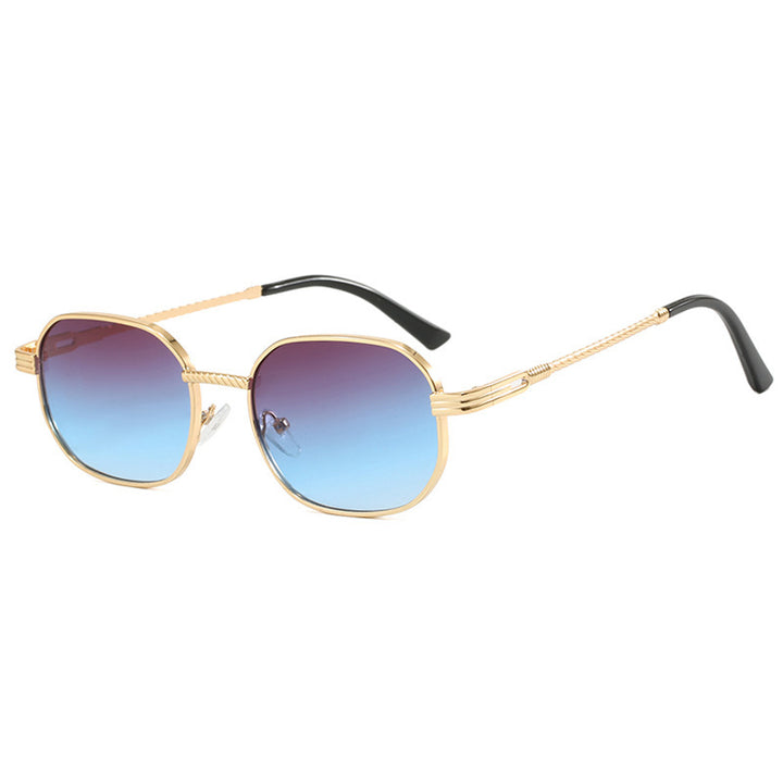 Damen modische Sonnenbrille mit geometrischem Rahmen und Farbverlauf Gläsern Karnz