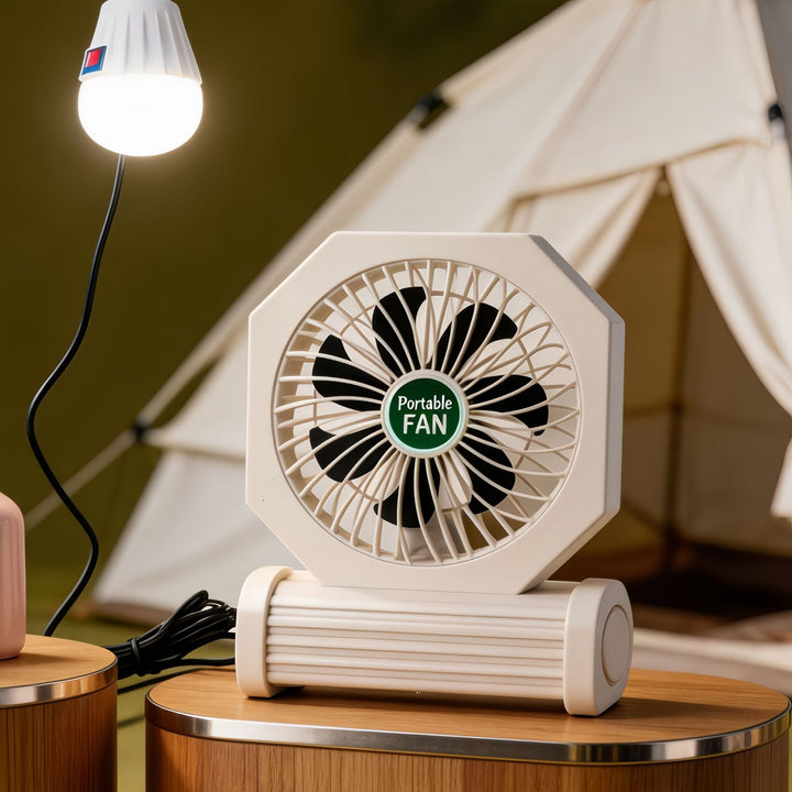 Damen tragbarer Tischventilator mit USB-Anschluss und schwenkbarem Kopf Karnz