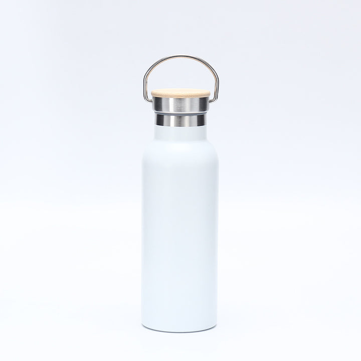 Damen isolierte Edelstahl-Trinkflasche mit Holzdeckel Karnz