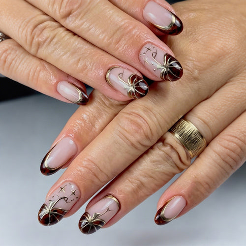 Elegantes Kunsthandwerk Press-On Nagelset