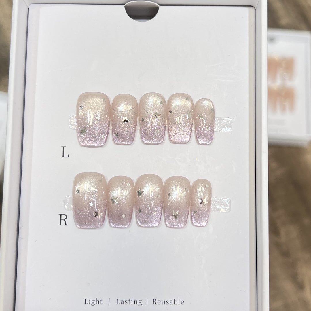 Sternen Glitter Press-On Nagel Set Karnz