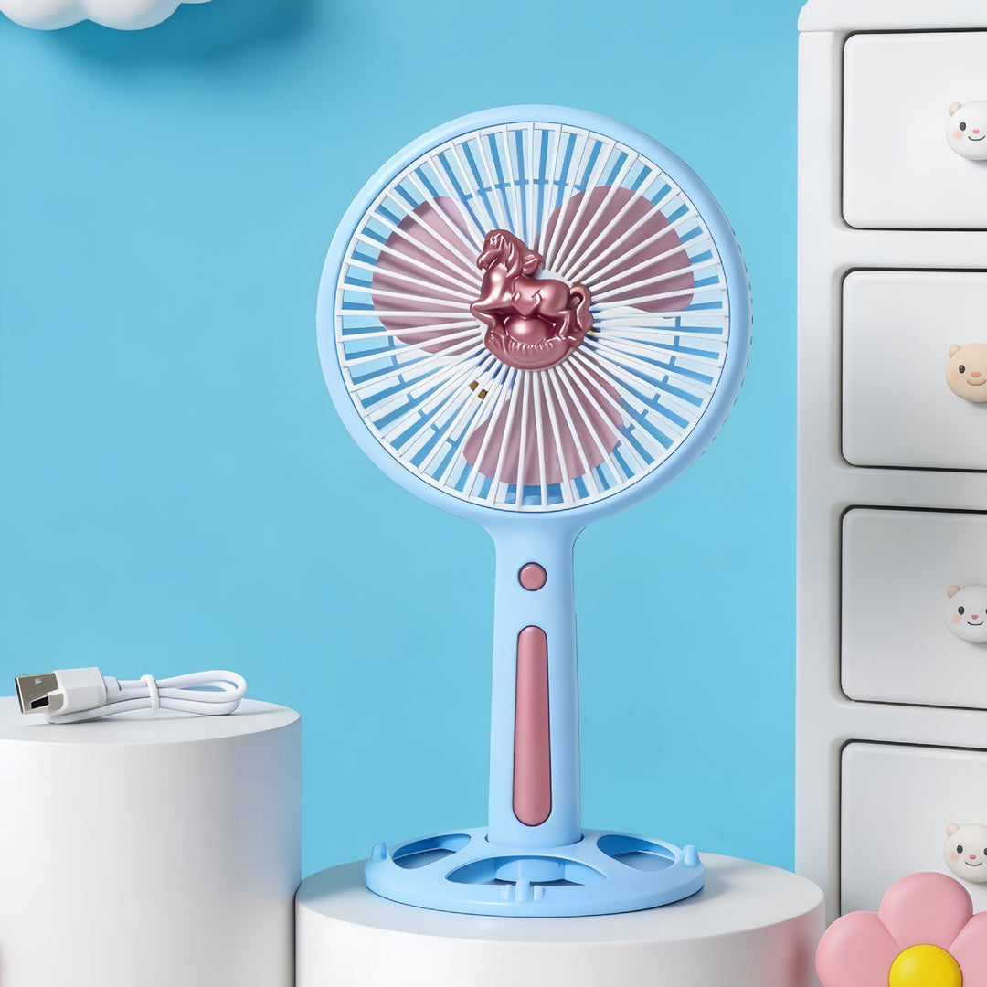 Damen Tragbarer Tischventilator mit kraftvollem Akku und USB-Ladefunktion Karnz