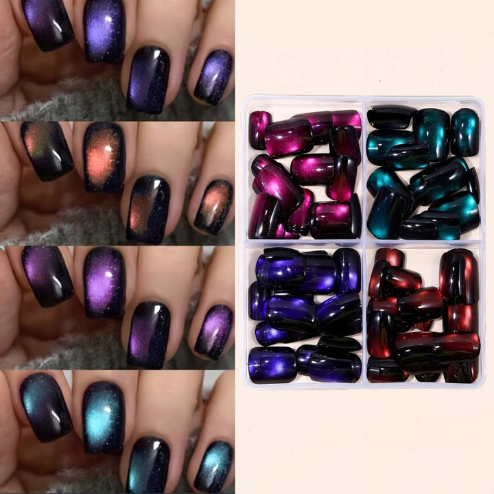 Magnetische Glitzer Press-On Nagel Set Karnz