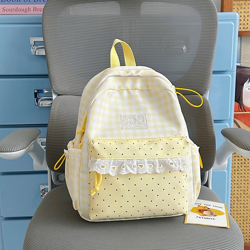 Niedlicher karierten Muster Rucksack Karnz