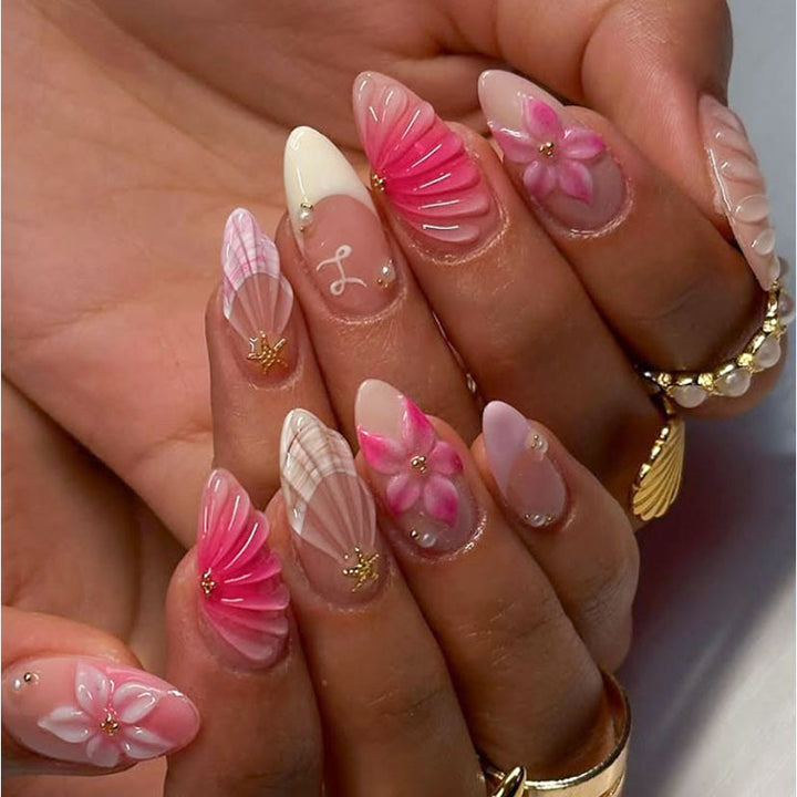 Blumen-Design Press-On Nagelset