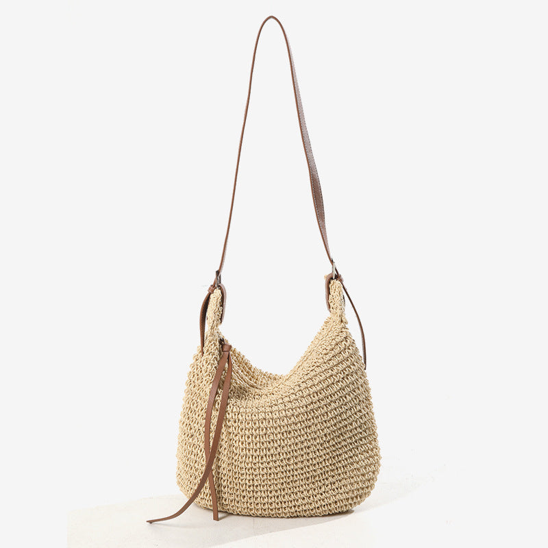 Damen Handtasche aus geflochtener Baumwolle mit komfortablem Schulterriemen Karnz