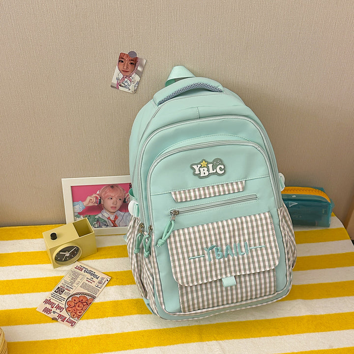 Stylische Karierte Rucksack Karnz