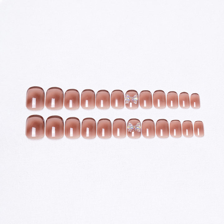 Elegante Schmetterlings-verzierte Press-On Nägel