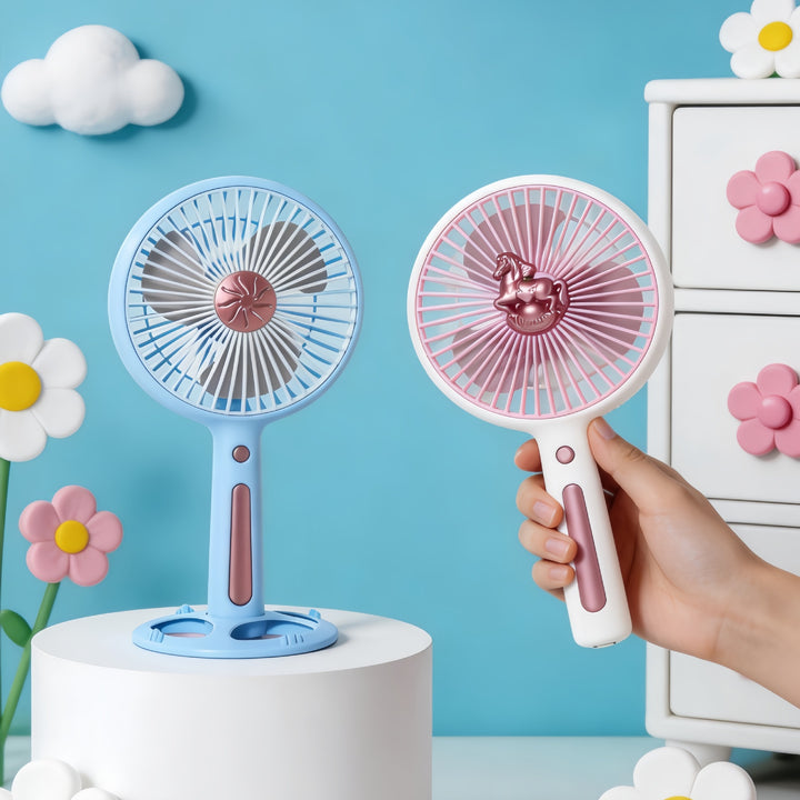 Damen Tragbarer Tischventilator mit kraftvollem Akku und USB-Ladefunktion Karnz