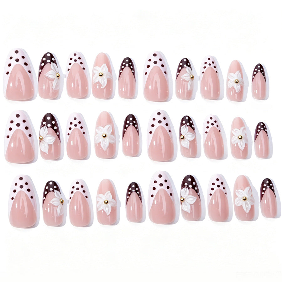 Künstlerische Florale Stiletto Presse-Nägel Karnz